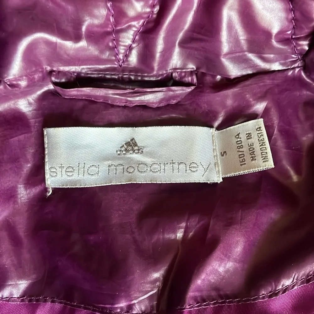Adidas x Stella McCartney purple puffer vest size small - Picture 6 of 7